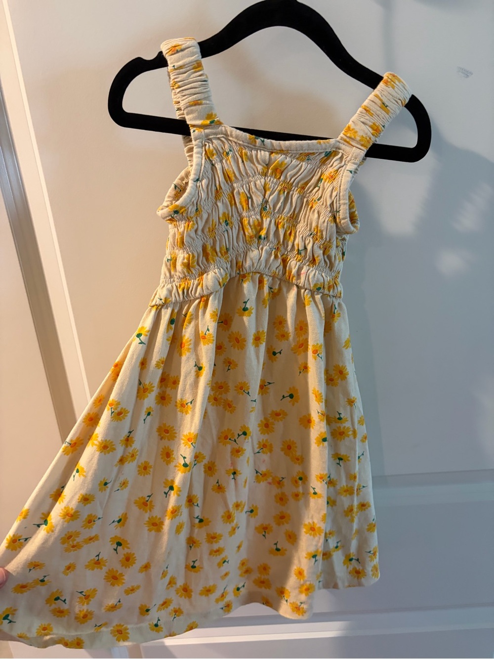 Old Navy Yellow Floral Smocked Sundress for Girls